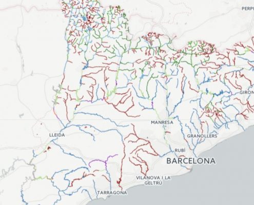 Mapa de pesca de Cataluña