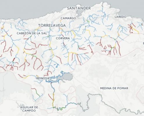 Mapa de pesca de Cantabria